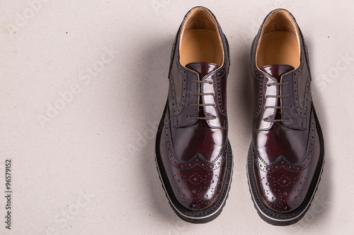 pair of man brogues shoes