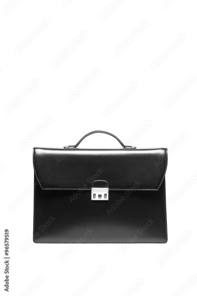 Black men briefcase isolated over white Black men briefcase isolated over white