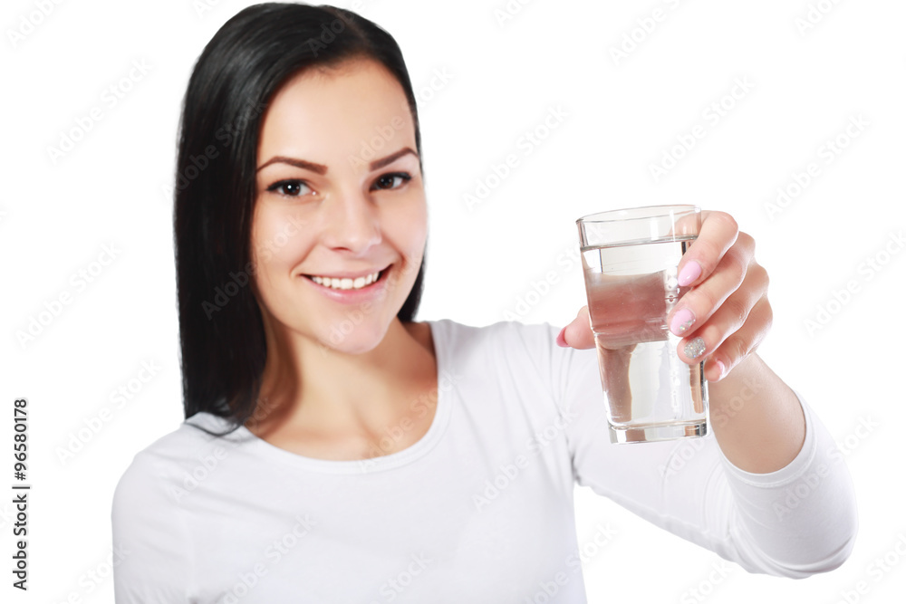 woman and a glass woman and a glass