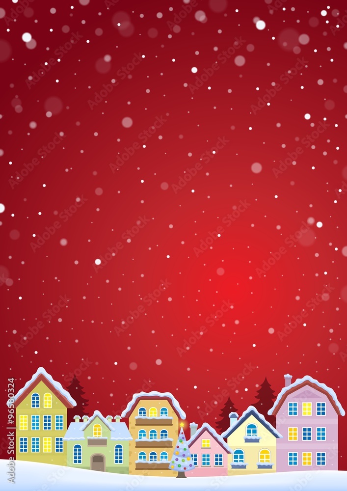 Winter theme with Christmas town image 4