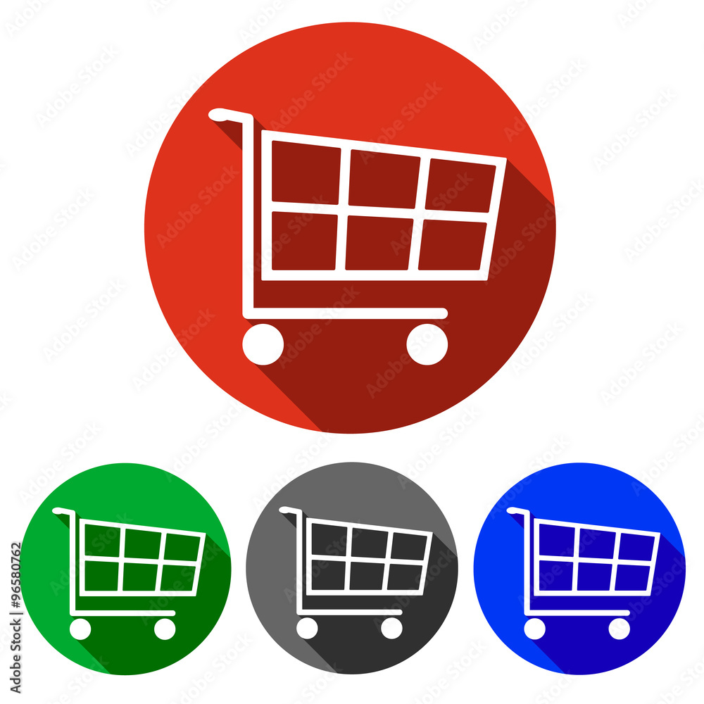 four icon shopping basket four icon shopping basket