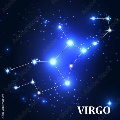 Symbol. Virgo Zodiac Sign. Vector Illustration.