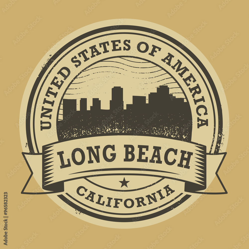 Grunge rubber stamp with name of Long Beach, California Grunge rubber stamp with name of Long Beach, California