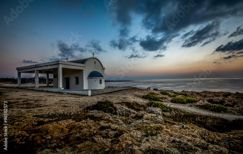 Beautiful greek style church,Cyprus © popovj2