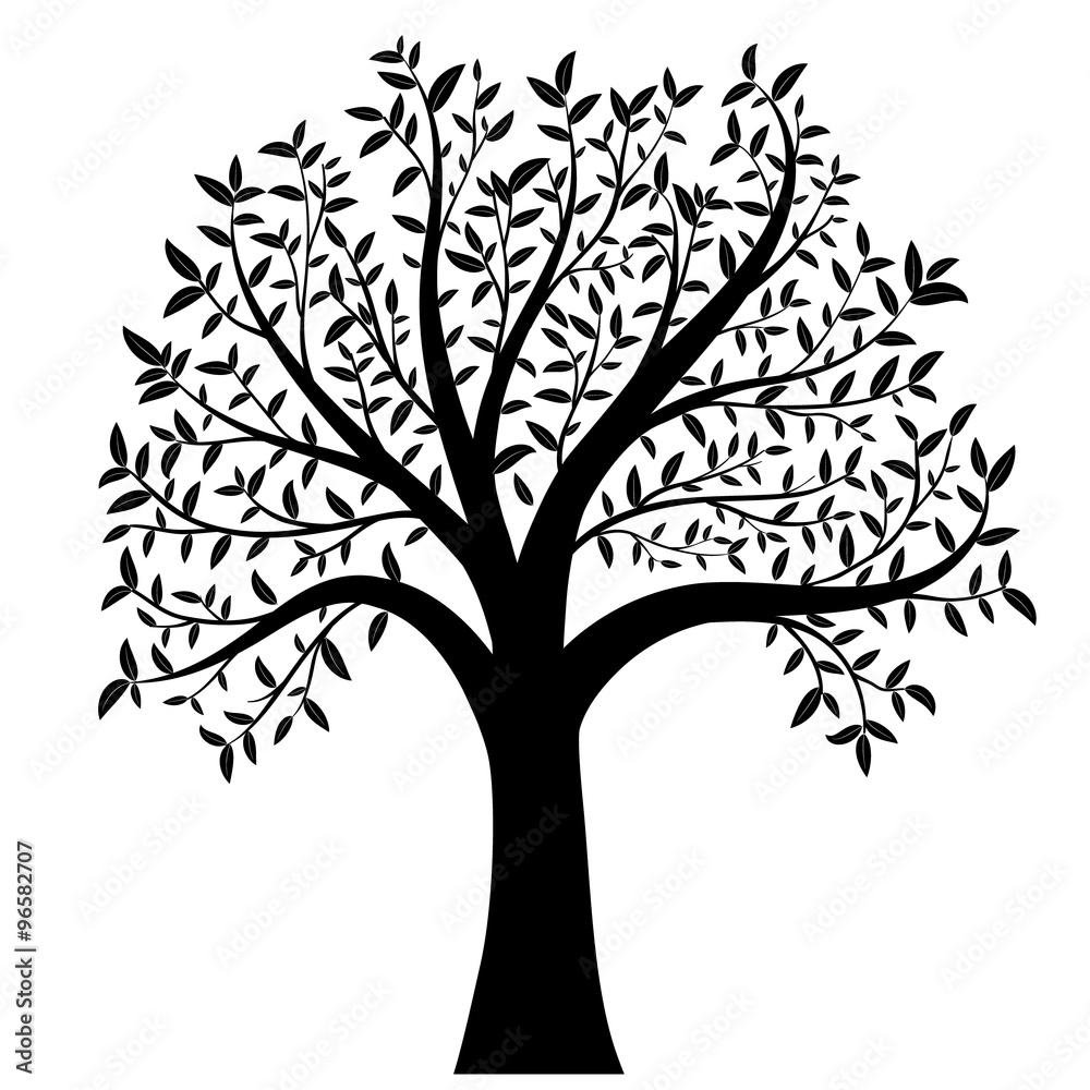 Obraz premium tree with leaves vector