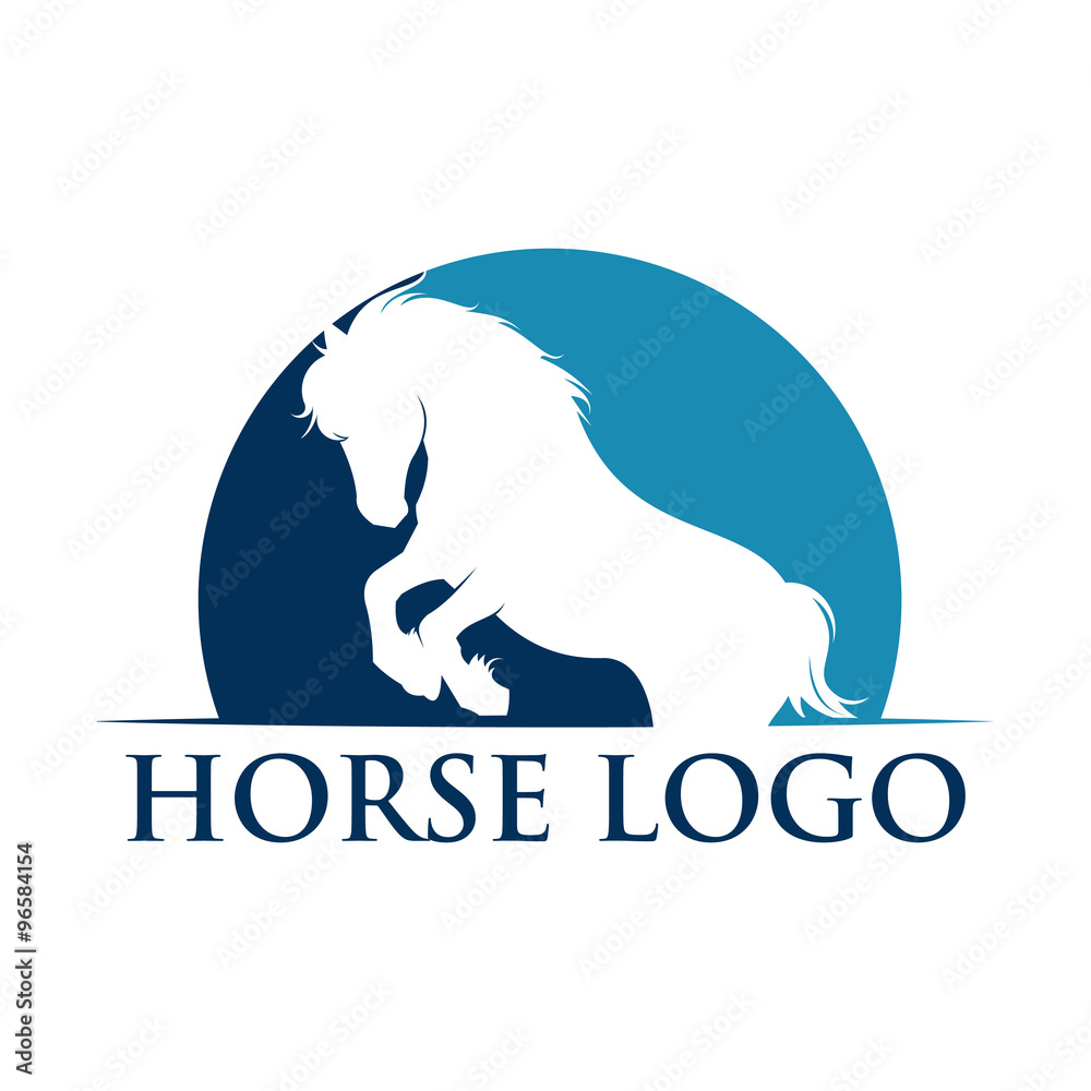 Obraz premium Simple Standing Horse Logo Template
