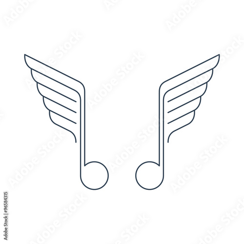 Winged music note