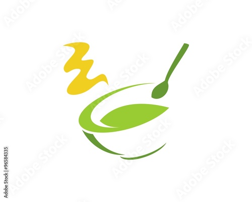 healthy food restaurant logo vector