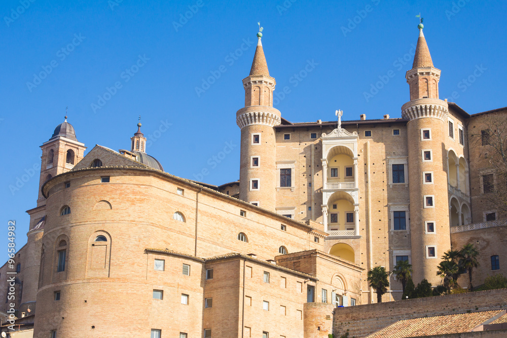 Palazzo ducale ad Urbino nelle marche