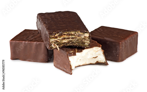 Isolated image of delicious chocolate candy close-up