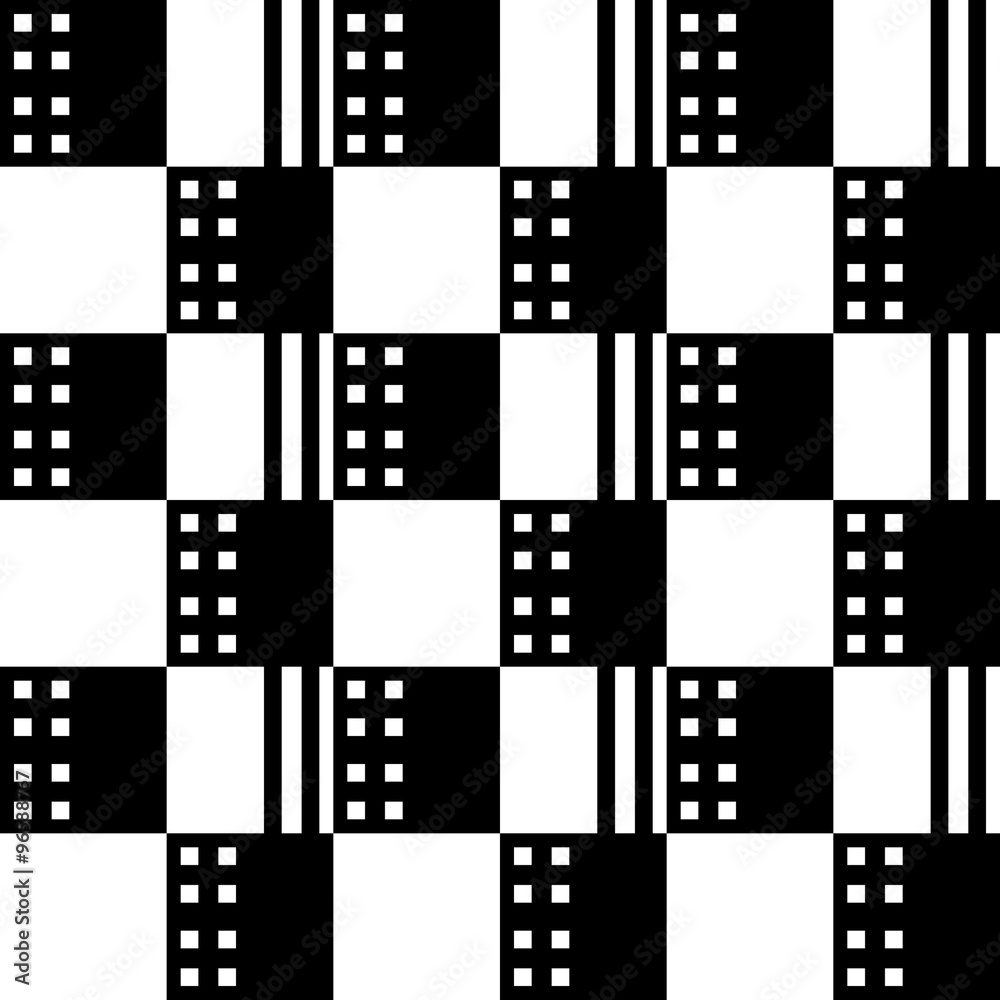 Fototapeta premium Seamless Square and Stripe Pattern