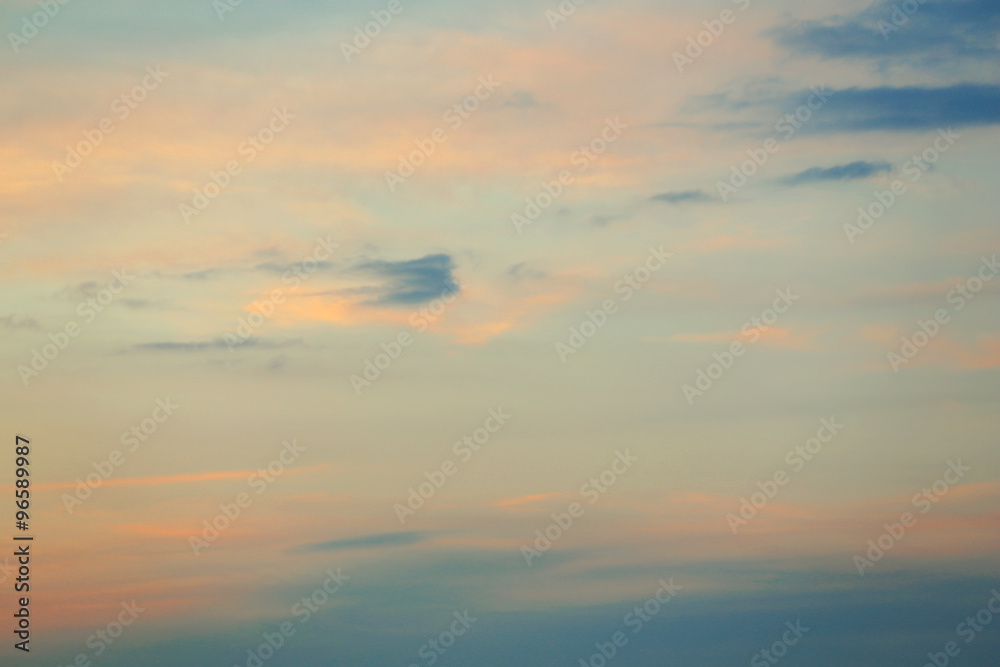 Sky background at sunset