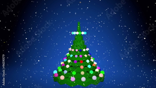 Christmas tree animation with gifts