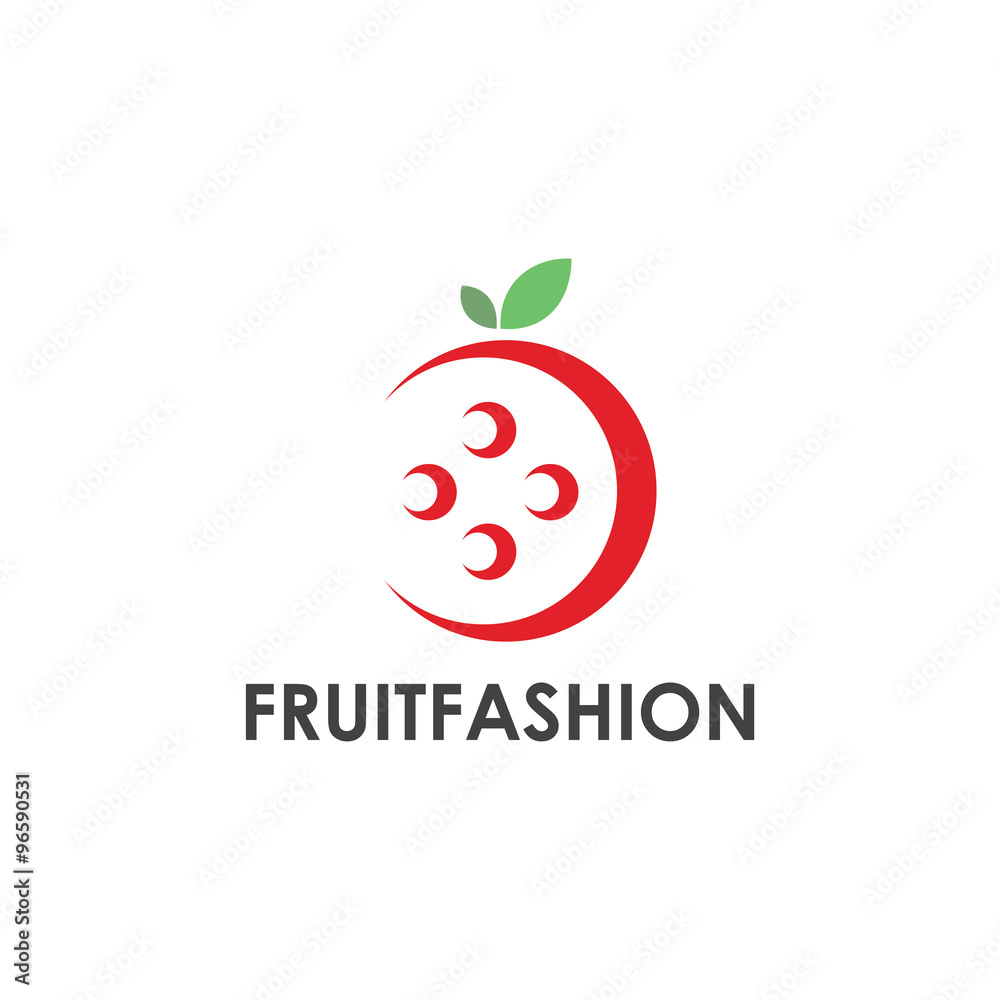Fruit Fashion Icon Logo
