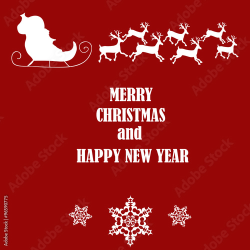 beautiful Christmas card with Santa. the idea for your design