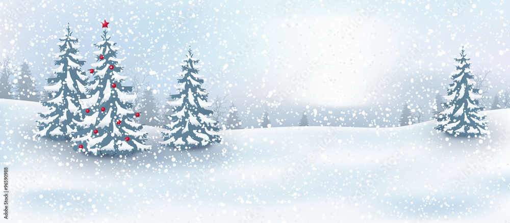 Weihnachten Hintergrund, Landschaft im Winter