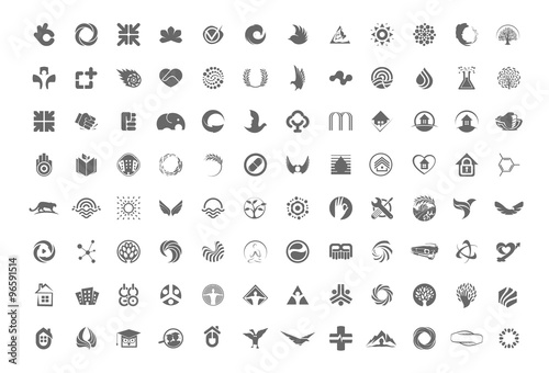 Logo big set. Logos vector collection.