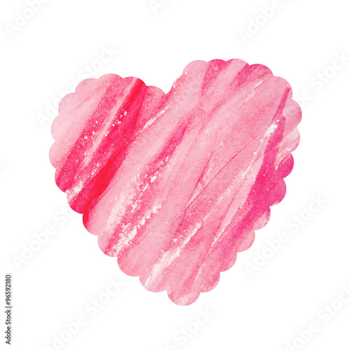 Valentine's Day card. Watercolor design element.