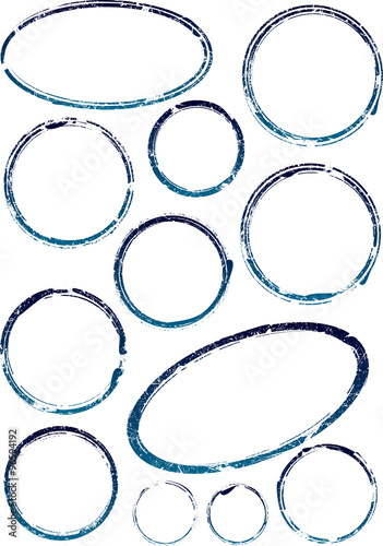 Dozen of grunge vector templates for rubber stamps