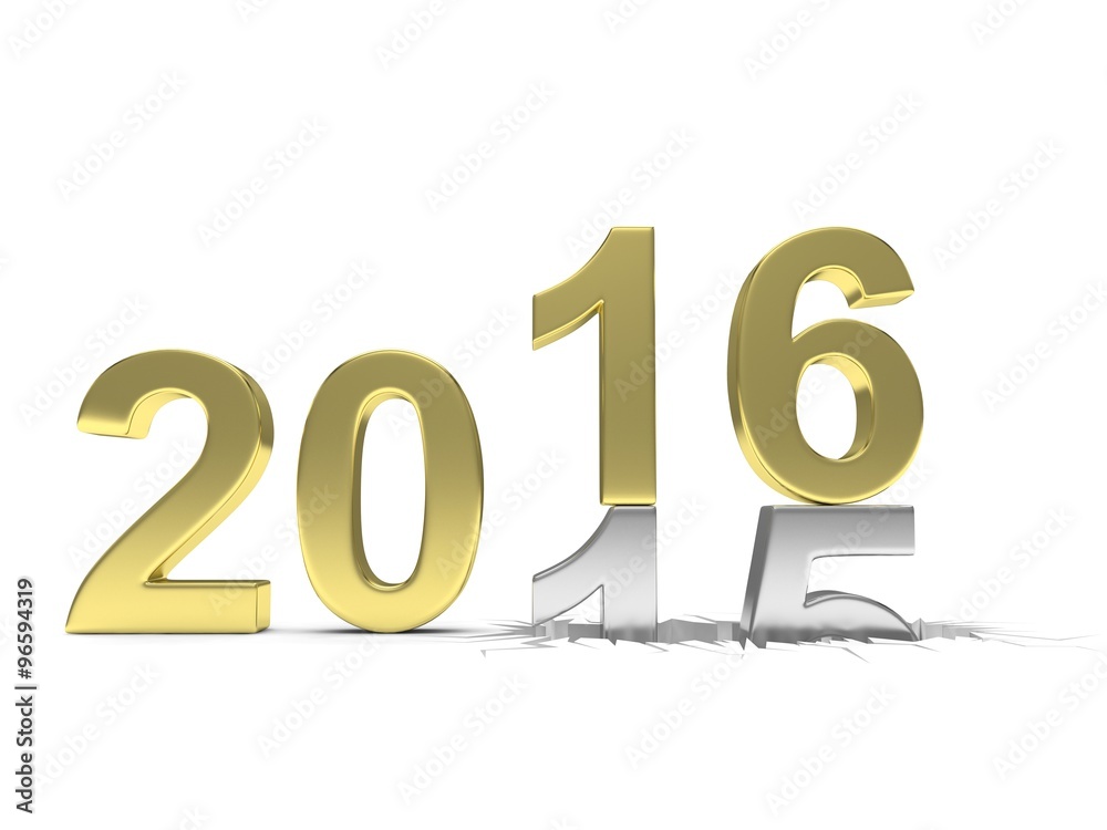 2015-2016 change new year 2016 isolated 2015-2016 change new year 2016 isolated