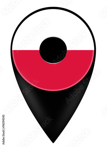 Free Download Map Pointer mit Flagge, Polen - GFXLoad