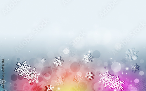 Winter Snow Multicolor Background