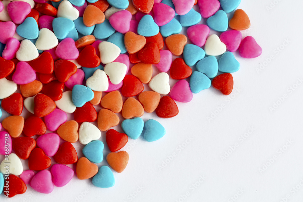 Renkli Kalpli Şekerler