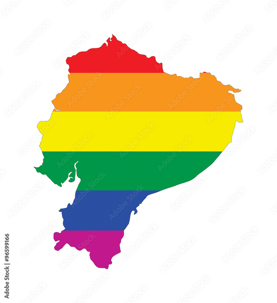 Obraz premium ecuador gay map