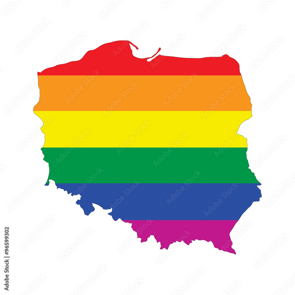 Obraz premium poland gay map
