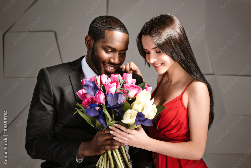 Concept for mixed race couple Concept for mixed race couple