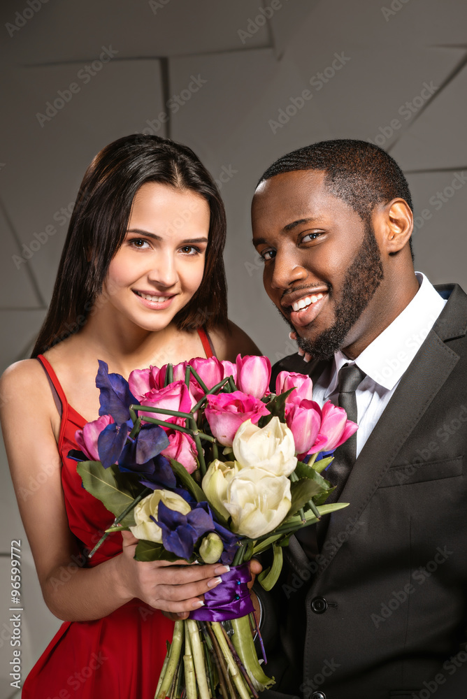 Concept for mixed race couple Concept for mixed race couple