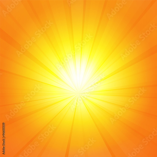 yellow orange background with sun rays