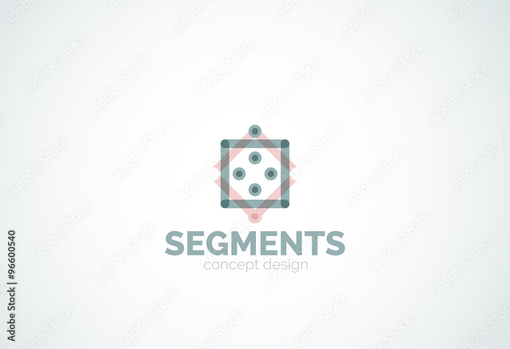 Vector outline minimal abstract geometric logo