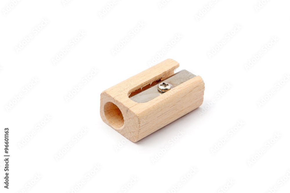 wood pencil sharpener isolated on white wood pencil sharpener isolated on white