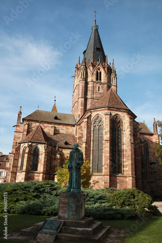 Eglise abbatiale Pierre et Paul, Wissembourg, Alsace, France photo