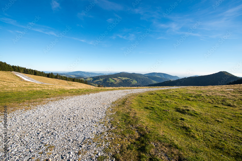 Wanderweg auf der Sommeralm, Österreich