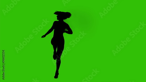 Silhouette of sexy dancing girl