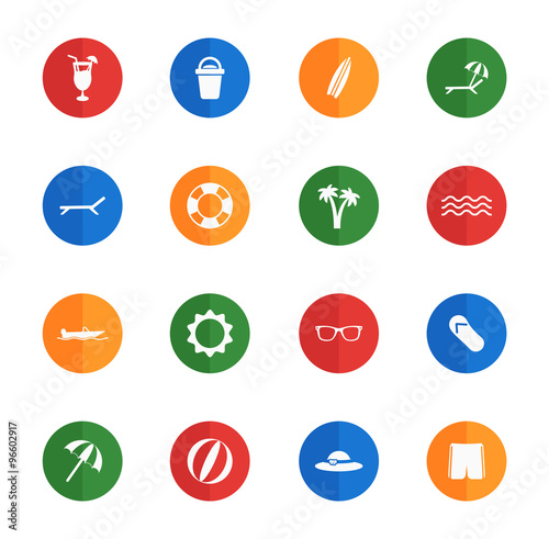 Beach simply icons