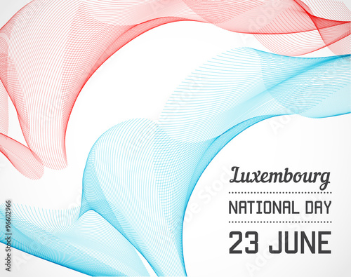 National Day of Country in Blending Lines Style Vector with Date