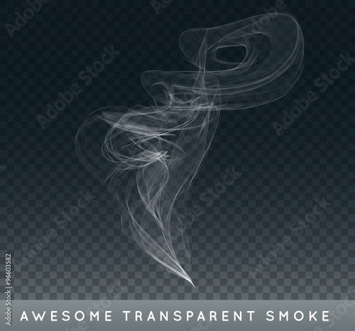 Vector Realistic Cigarette Smoke or Fog or Haze with Transparency Isolated can be used with any Background