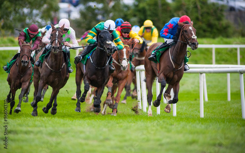 Fotografia, Obraz intense horse race action