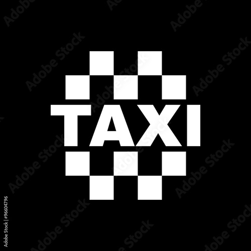 The taxi icon. Cab and taxicab symbol. Flat