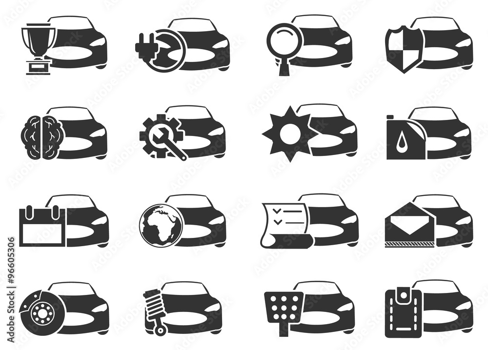 Car service icons set Car service icons set
