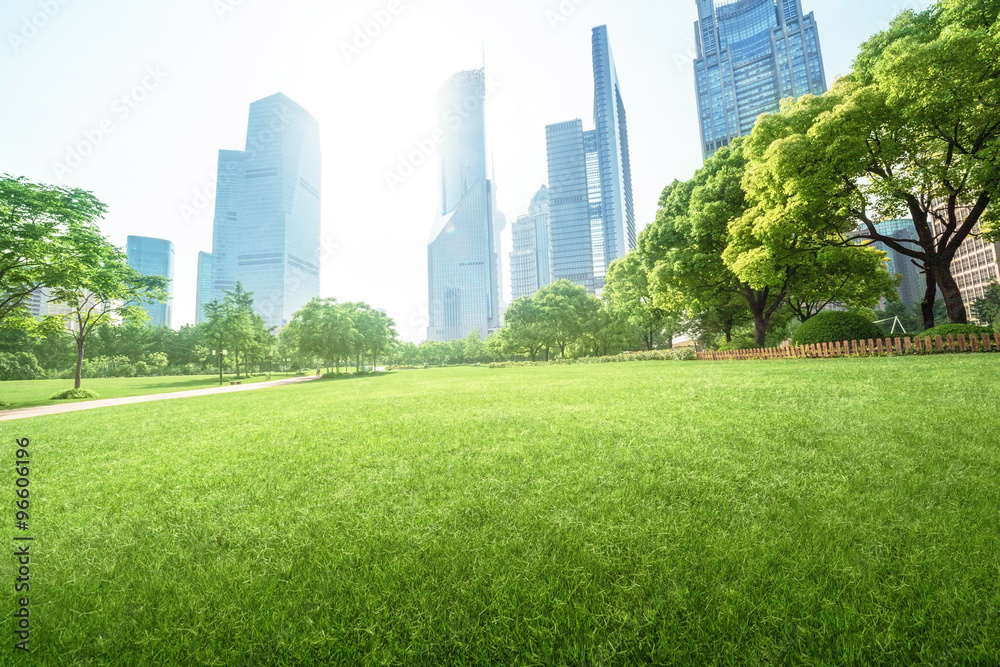 park in lujiazui financial centre, Shanghai, China