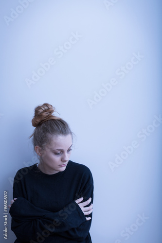 Young woman with depression