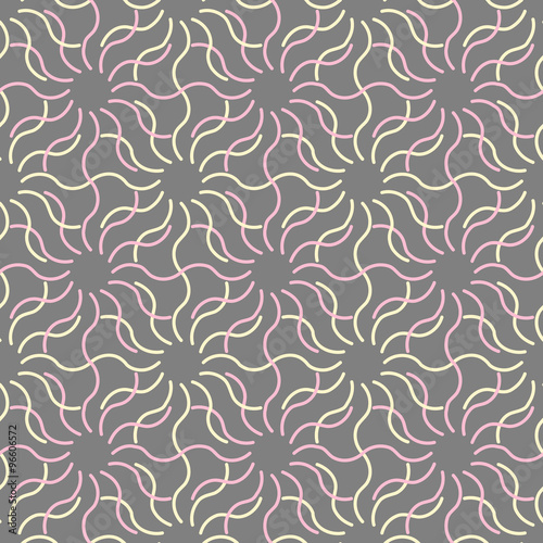 Geometric seamless pattern background with wave line style.