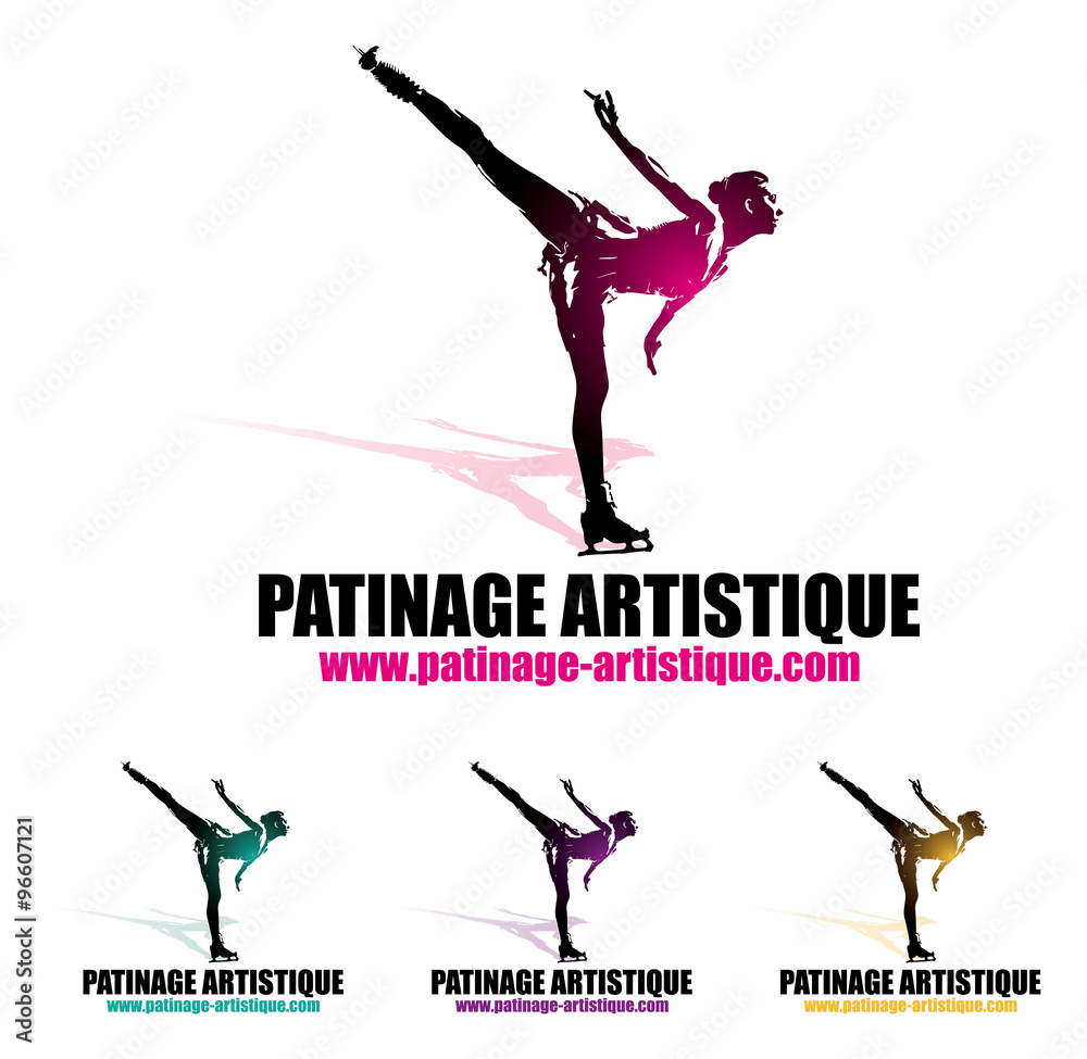 logo patinage artistique Stock Vector