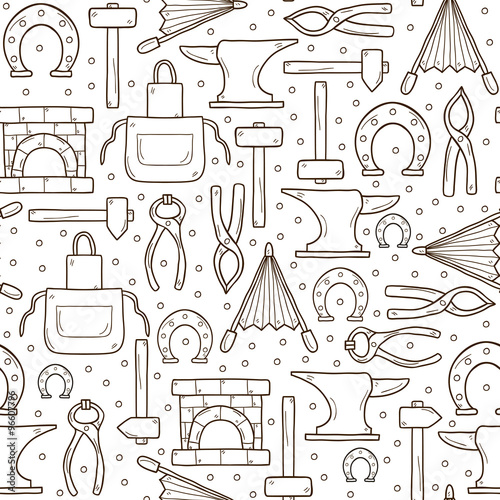 Seamless blacksmith background