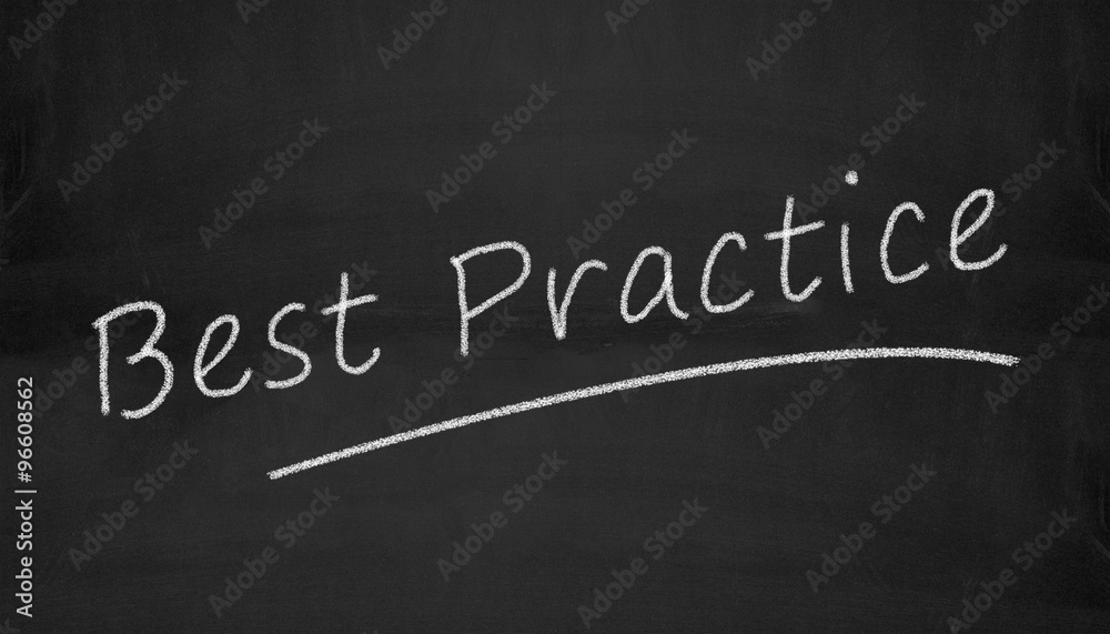 Obraz premium chalkboard best practice illustration