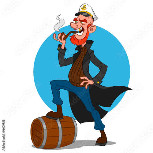 Sea wolf. Vector illustration.